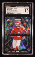 Xavier Worthy 2024 Panini Prizm Prizmatic Green Prizm #14 RC (CGC 10) at PristineAuction.com