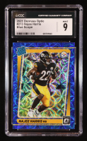 Najee Harris 2021 Donruss Optic Blue Scope #213 RR RC (CGC 9) at PristineAuction.com