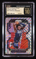 Anthony Edwards 2021-22 Panini Prizm Prizms Factory Set Silver Wave #37 (CGC 10 | Pristine Black Label) at PristineAuction.com