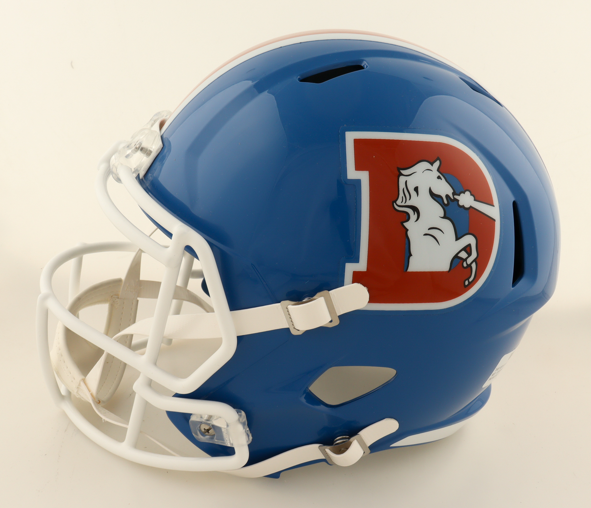 Steve Atwater Signed Broncos Full-Size Throwback Alternate Speed Helmet (JSA) at PristineAuction.com Steve Atwater Signed Broncos Full-Size Throwback Alternate Speed Helmet (JSA) at PristineAuction.com
