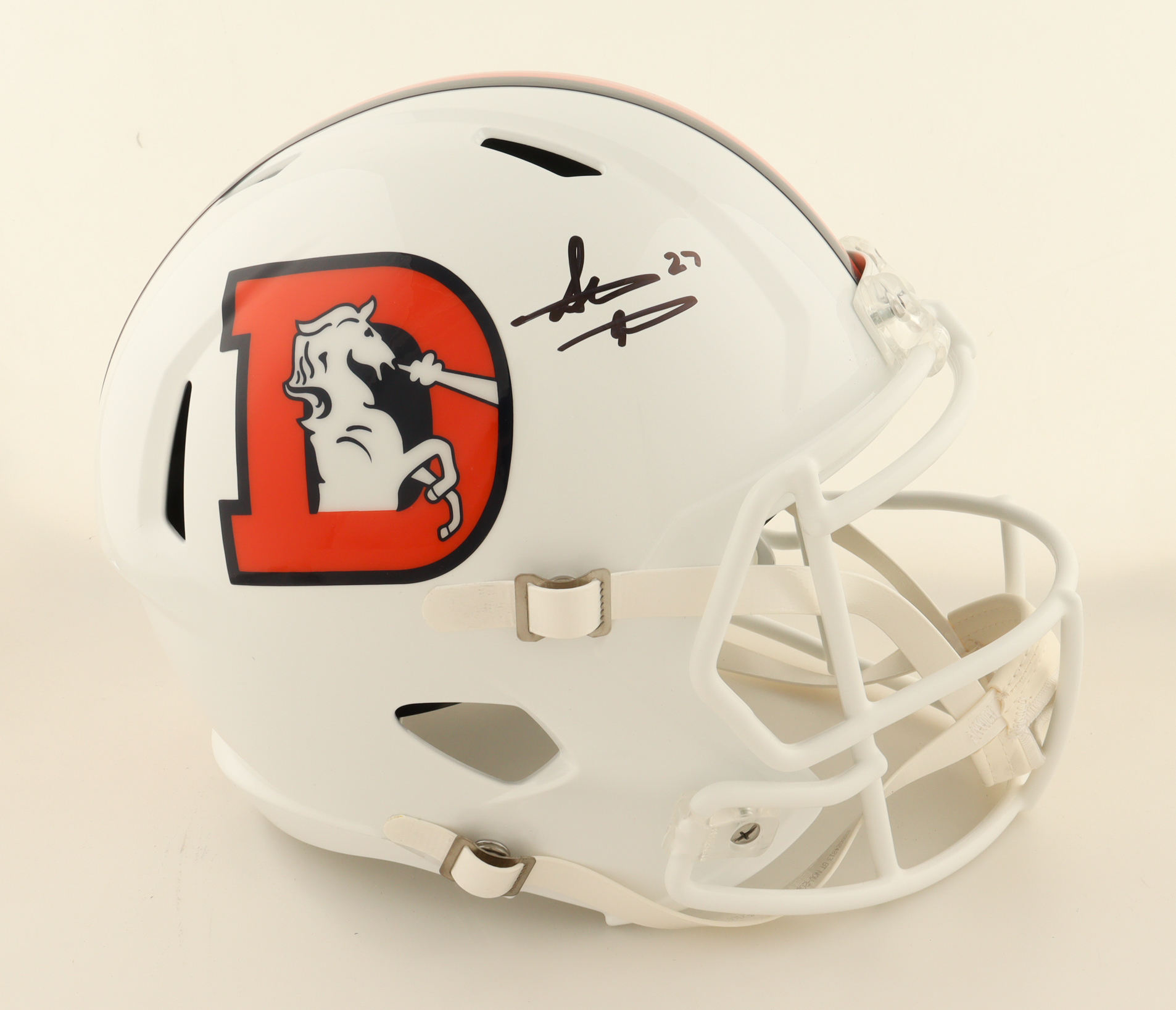 Steve Atwater Signed Broncos Full-Size On-Field Alternate Speed Helmet (JSA) at PristineAuction.com Steve Atwater Signed Broncos Full-Size On-Field Alternate Speed Helmet (JSA) at PristineAuction.com