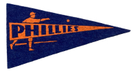 Vintage Philadelphia Phillies 5" Blue Pennant at PristineAuction.com