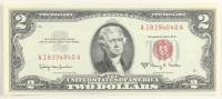 1963-A United States $2 Two Dollar Legal Tender Note - Red Seal at PristineAuction.com