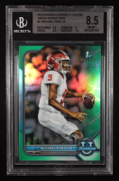 Michael Penix Jr. 2022 Bowman University Chrome Green Refractors #41 RC #80/99 (BGS 8.5) at PristineAuction.com