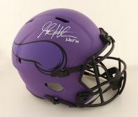 Steve Hutchinson Signed Vikings Full-Size Rave Alternate Speed Helmet Inscribed "HOF 20" (JSA) at PristineAuction.com
