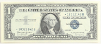 1957-B United States $1 One Dollar Silver Certificate "Star Note" - Blue Seal at PristineAuction.com
