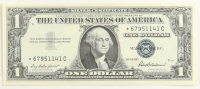 1957 United States $1 One Dollar Silver Certificate "Star Note" - Blue Seal at PristineAuction.com