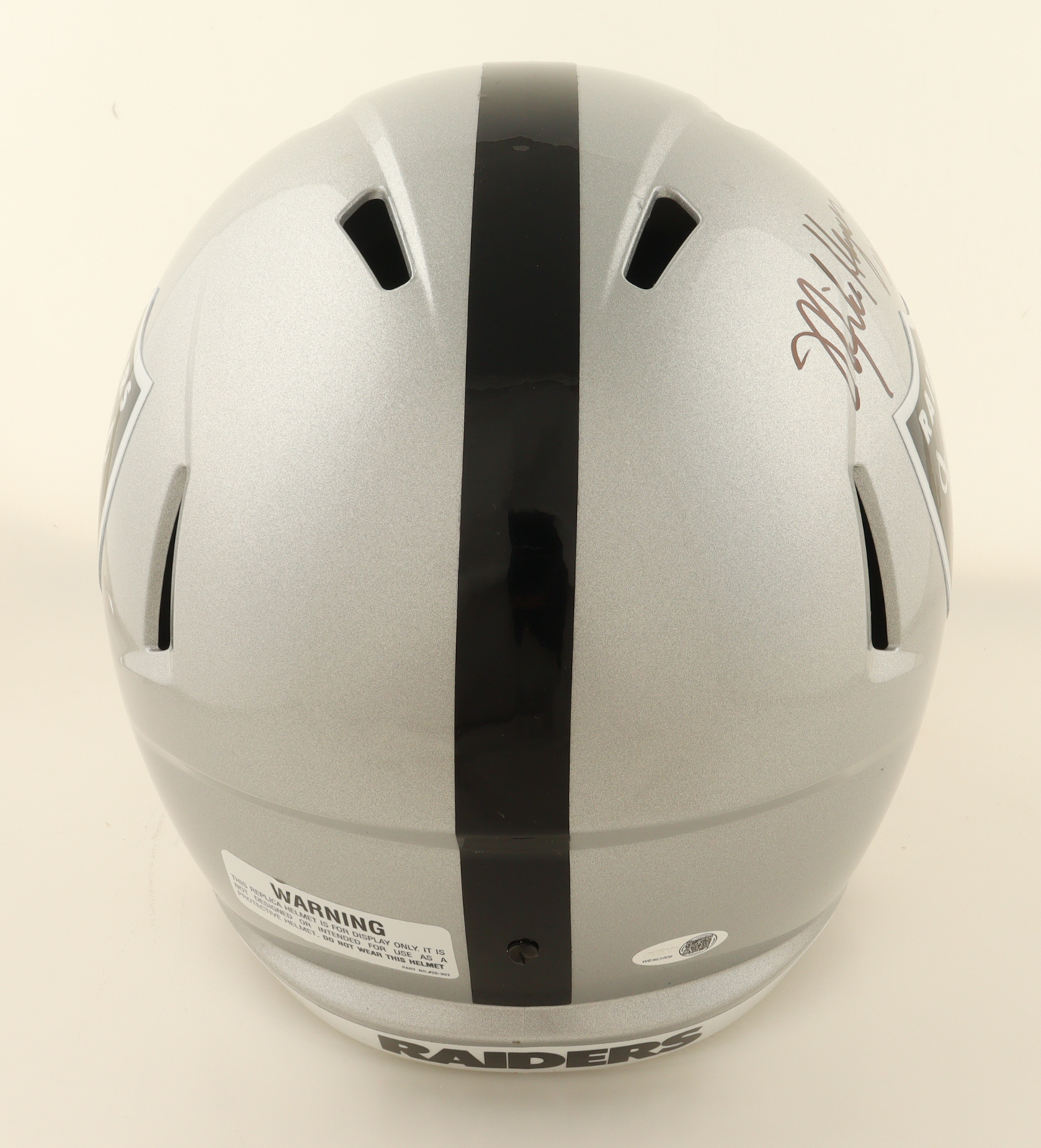 Mike Haynes Signed Raiders Full-Size Speed Helmet Inscribed "HOF 97, NFL Top 100" (JSA) at PristineAuction.com Mike Haynes Signed Raiders Full-Size Speed Helmet Inscribed "HOF 97, NFL Top 100" (JSA) at PristineAuction.com