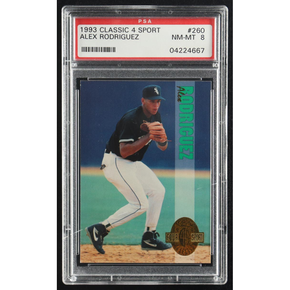 Alex Rodriguez 1993 Classic Four Sport #260 RC (PSA 8) at PristineAuction.com