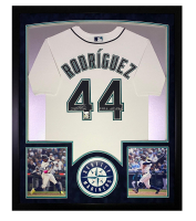Julio Rodriguez Signed Mariners Custom Framed Jersey Display Inscribed "2022 AL ROY" (Fanatics & MLB) at PristineAuction.com