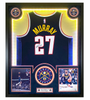 Jamal Murray Signed Nuggets Custom Framed Jersey Display with LED Lights (Fanatics) at PristineAuction.com