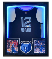 Ja Morant Signed Grizzlies Custom Framed Jersey Display with LED Lights (Beckett) at PristineAuction.com
