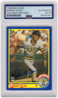 Moises Alou Signed 1990 Score Rookie Baseball Card #592 (PSA) at PristineAuction.com