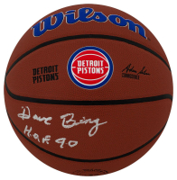 Dave Bing Signed Pistons Logo Basketball Inscribed "HOF 1990" (Schwartz) at PristineAuction.com