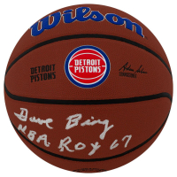 Dave Bing Signed Pistons Logo NBA Basketball Inscribed "ROY 1967" (Schwartz) at PristineAuction.com
