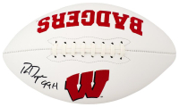 Ron Dayne Signed Wisconsin Badgers Logo Football Inscribed "99 H" (Schwartz) at PristineAuction.com