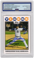 Armando Galarraga Signed 2008 Topps Update Rookie Baseball Card #UH153 (PSA) at PristineAuction.com