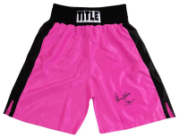 Thomas "Hitman" Hearns Signed Title Boxing Trunks (Schwartz) at PristineAuction.com