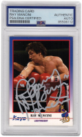 Ray Mancini Signed 1991 Kayo Boxing Trading Card #86 Inscribed "Boom Boom" (PSA) at PristineAuction.com