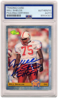 Will Shields Signed 1993 Classic Rookie Football Trading Card #13 Inscribed "CHOF 11" (PSA) at PristineAuction.com