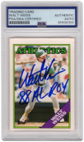 Walt Weiss Signed 1988 Topps Traded Rookie Baseball Card #126T Inscribed "88 AL ROY" (PSA) at PristineAuction.com