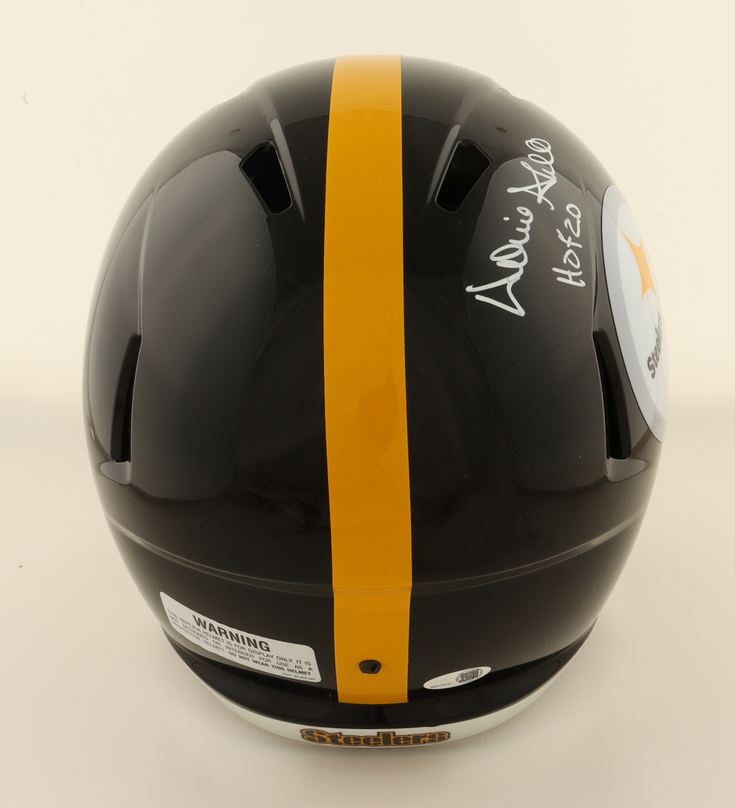 Donnie Shell Signed Steelers Full-Size Speed Helmet Inscribed "HOF 20" (JSA) at PristineAuction.com Donnie Shell Signed Steelers Full-Size Speed Helmet Inscribed "HOF 20" (JSA) at PristineAuction.com