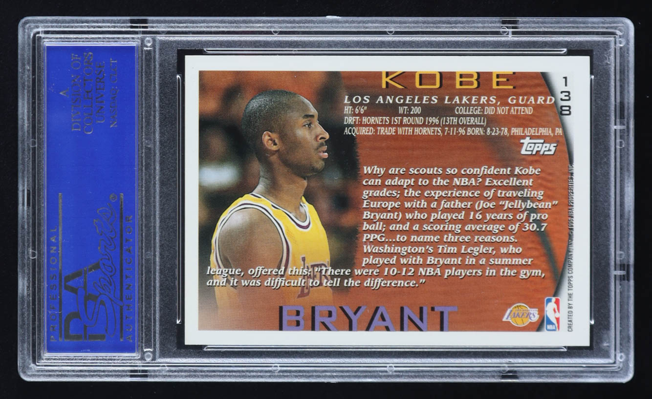 Kobe Bryant　Topps　RC　#138　1996-97　ルーキー Kobe Bryant 1996-97 Topps NBA Rookie Card RC #138 real | eBay
