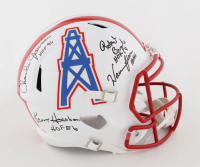Oilers Full-Size Speed Helmet Signed By (4) With Ken Houston, Charlie Joiner, Robert Brazile & Warren Moon With Multiple HOF Inscriptions (JSA) at PristineAuction.com