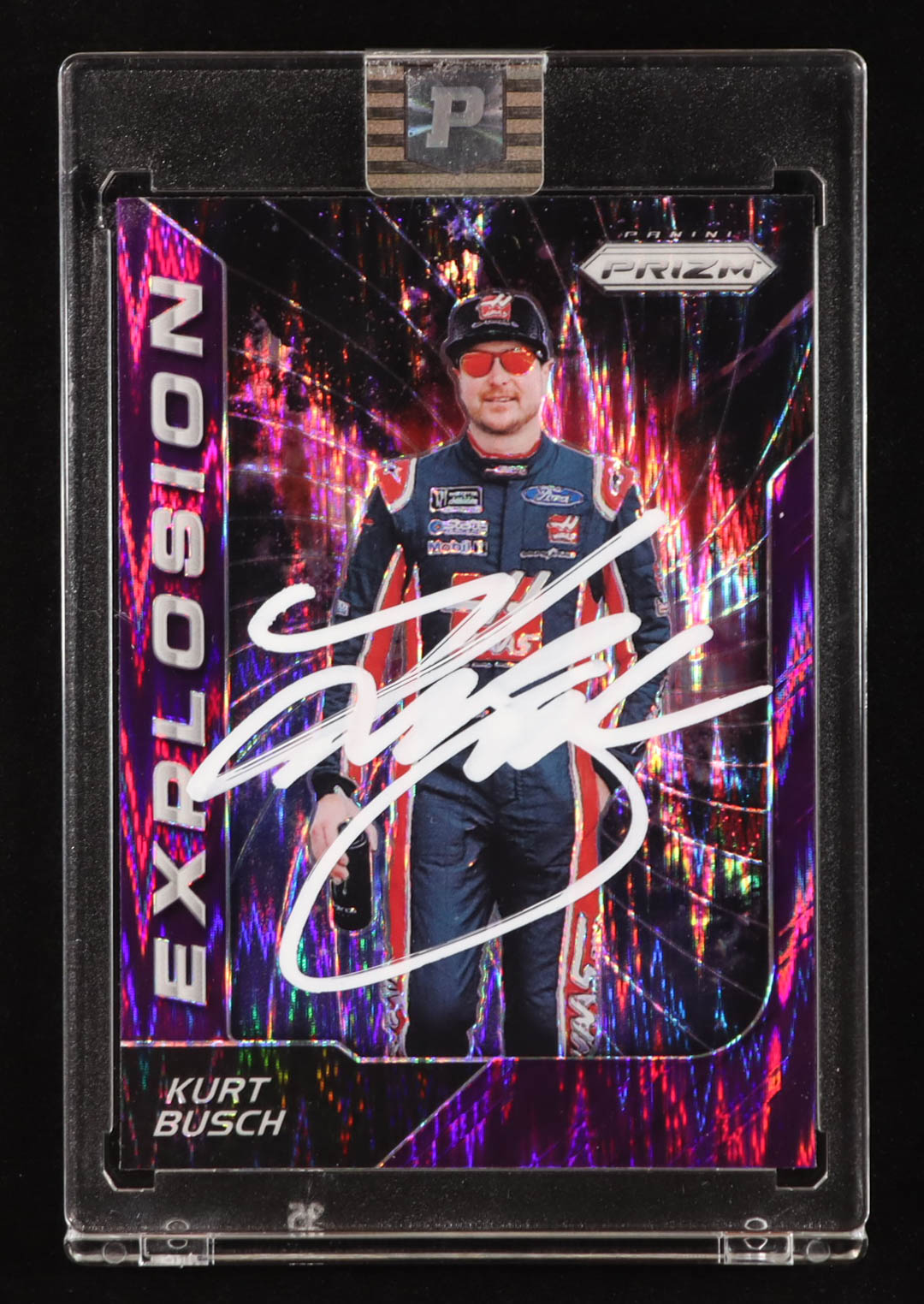 Kurt Busch Signed 2018 Panini Prizm Prizms Purple Flash #84 EXP (PA) at PristineAuction.com Kurt Busch Signed 2018 Panini Prizm Prizms Purple Flash #84 EXP (PA) at PristineAuction.com