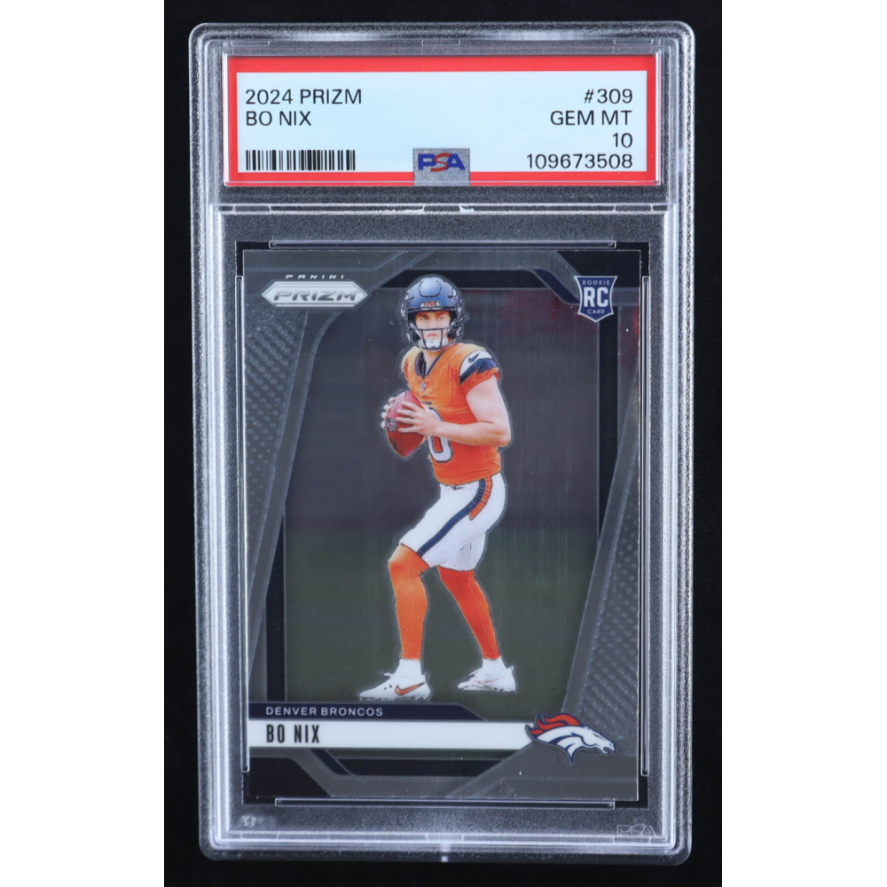 Bo Nix 2024 Panini Prizm #309 RC (PSA 10) at PristineAuction.com