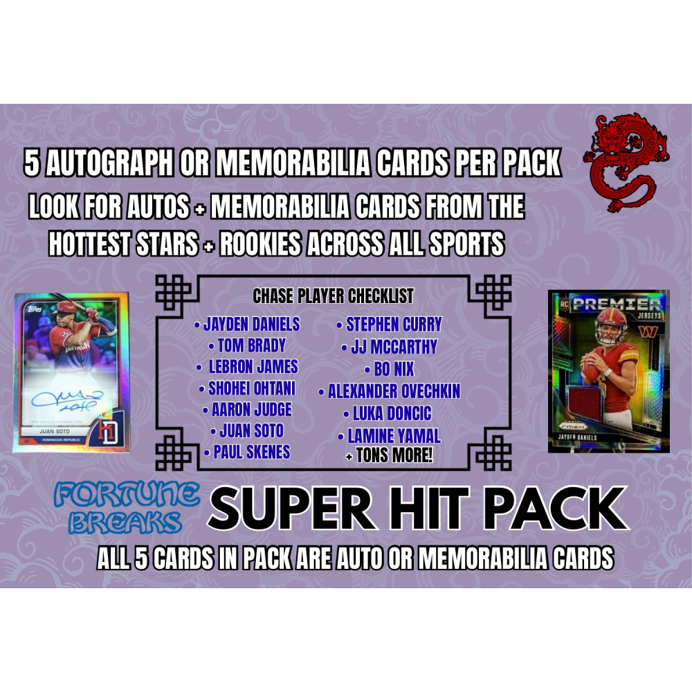 FORTUNE BREAKS SUPER HIT MYSTERY PACK / BOX at PristineAuction.com