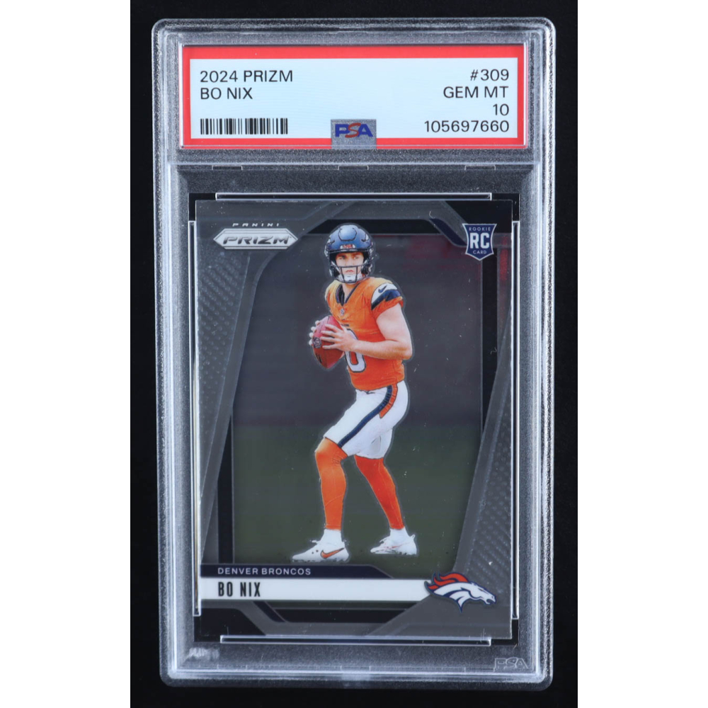 Bo Nix 2024 Panini Prizm #309 RC (PSA 10) at PristineAuction.com