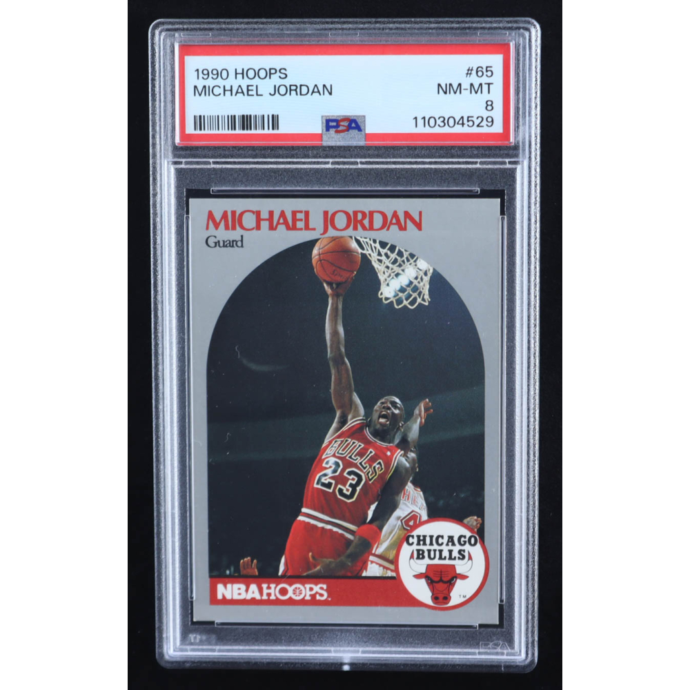 Michael Jordan 1990-91 Hoops #65 (PSA 8) at PristineAuction.com