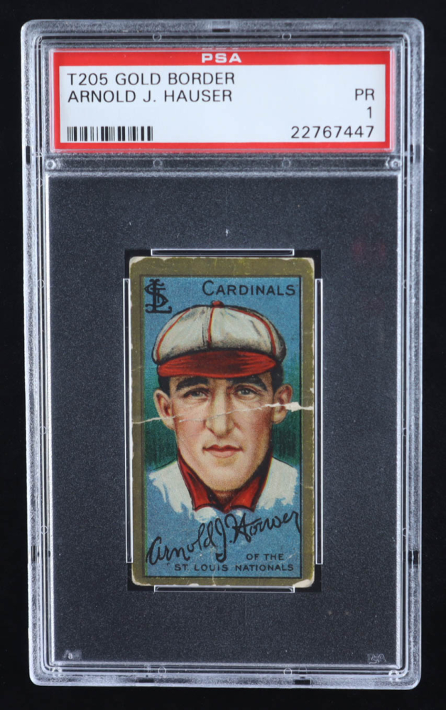 Arnold Hauser 1911 T205 Gold Border #87 (PSA 1)
