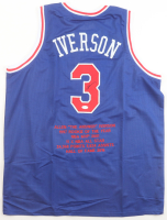 Allen Iverson Signed Career Highlight Stat Jersey (JSA) at PristineAuction.com