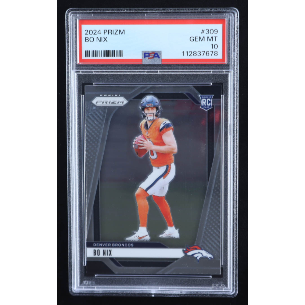 Bo Nix 2024 Panini Prizm #309 RC (PSA 10) at PristineAuction.com