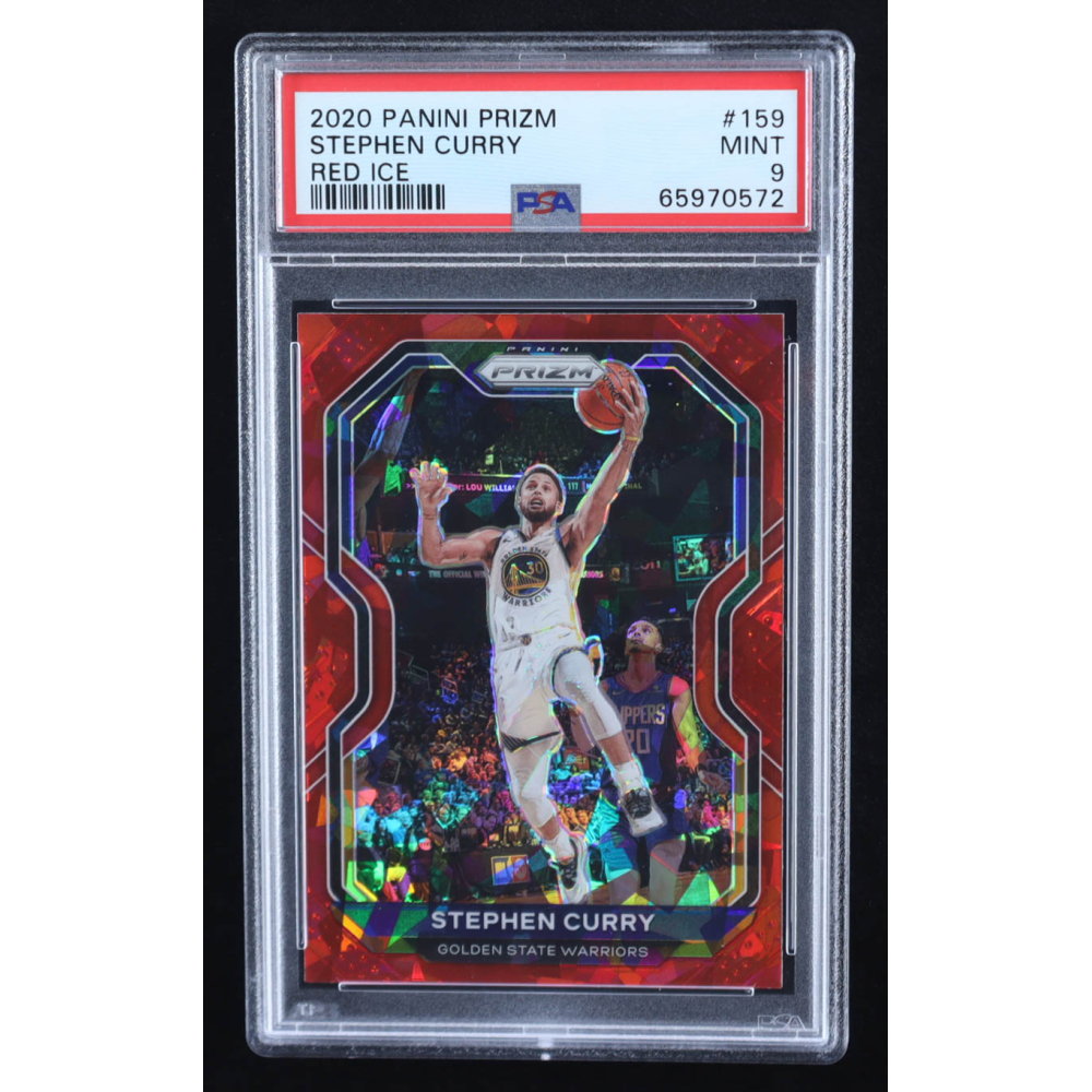 Stephen Curry 2020-21 Panini Prizm Prizms Red Ice #159 (PSA 9) at PristineAuction.com