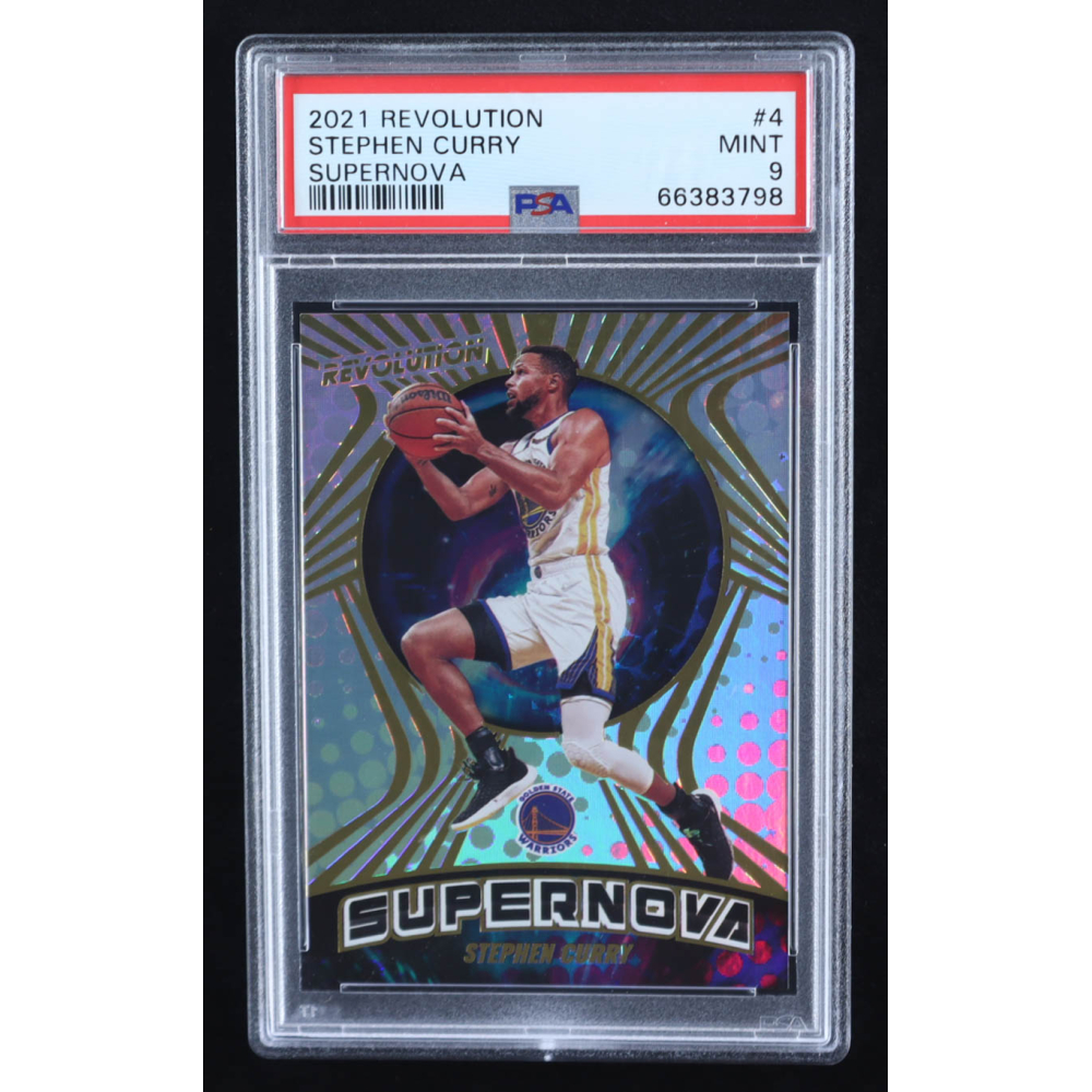 Stephen Curry 2021-22 Panini Revolution Supernova #4 (PSA 9) at PristineAuction.com