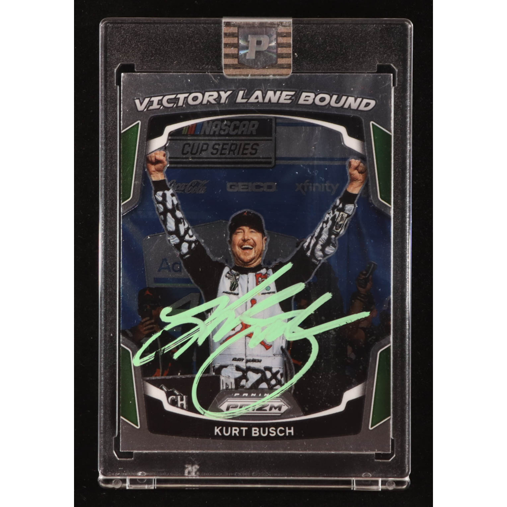 Kurt Busch Signed 2022 Panini Prizm Victory Lane Bound #10 (PA) at PristineAuction.com