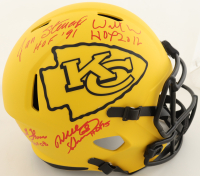 Chiefs Full-Size Rave Alternate Speed Helmet Signed by (4) with Jan Stenerud, Willie Roaf, Will Shields & Emmitt Thomas with Multiple Career Stat Inscriptions (JSA) at PristineAuction.com