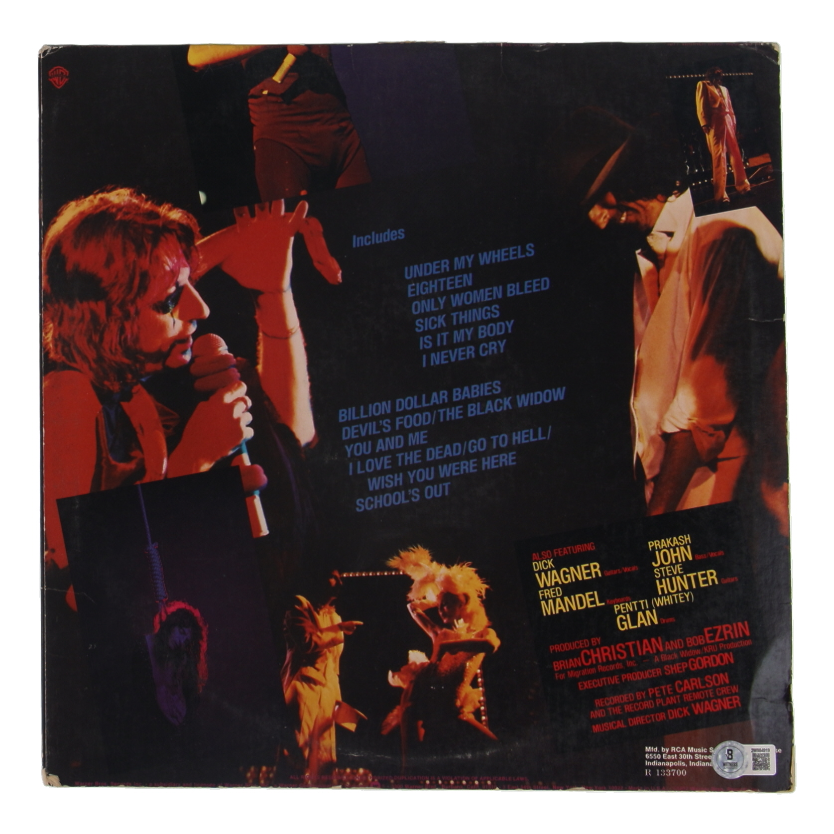 Alice Cooper Signed "The Alice Cooper Show" Vinyl Record Album (Beckett) at PristineAuction.com Alice Cooper Signed "The Alice Cooper Show" Vinyl Record Album (Beckett) at PristineAuction.com