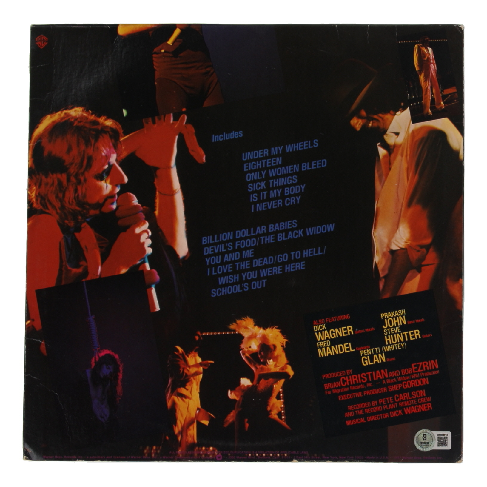 Alice Cooper Signed "The Alice Cooper Show" Vinyl Record Album (Beckett) at PristineAuction.com Alice Cooper Signed "The Alice Cooper Show" Vinyl Record Album (Beckett) at PristineAuction.com