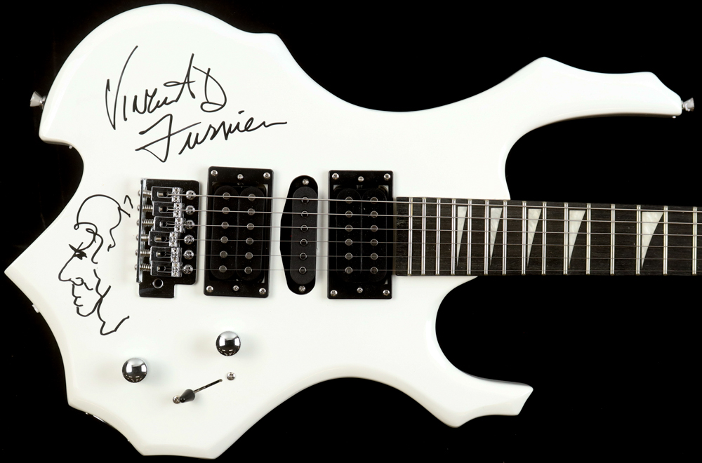 Alice Cooper AKA Vincent D. Furnier Signed Full-Size Electric Guitar with Hand-Sketched Portrait (Beckett) at PristineAuction.com Alice Cooper AKA Vincent D. Furnier Signed Full-Size Electric Guitar with Hand-Sketched Portrait (Beckett) at PristineAuction.com