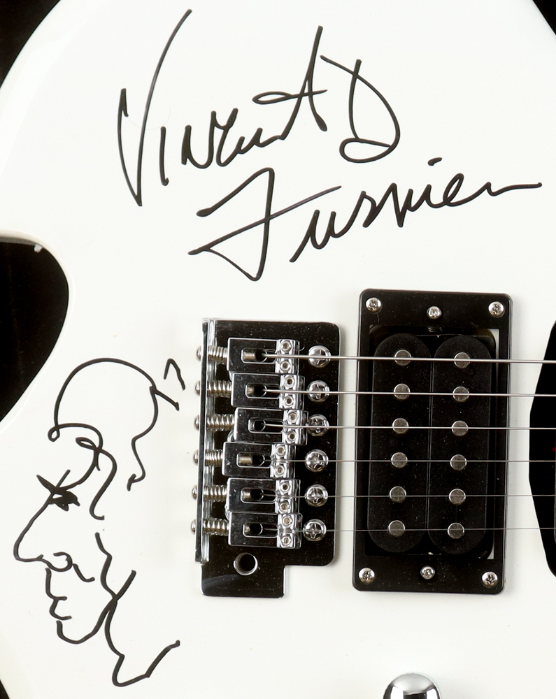 Alice Cooper AKA Vincent D. Furnier Signed Full-Size Electric Guitar with Hand-Sketched Portrait (Beckett) at PristineAuction.com Alice Cooper AKA Vincent D. Furnier Signed Full-Size Electric Guitar with Hand-Sketched Portrait (Beckett) at PristineAuction.com
