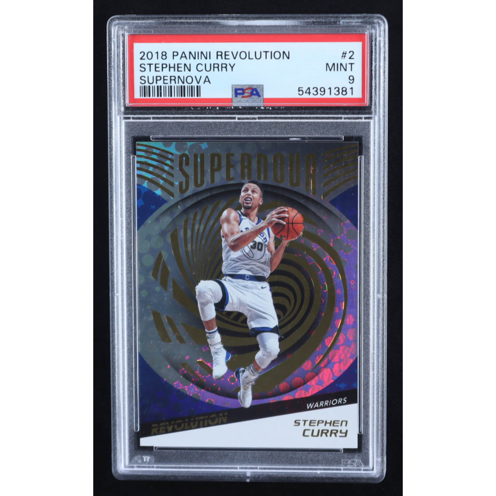 Stephen Curry 2018-19 Panini Revolution Supernova #2 (PSA 9) at PristineAuction.com