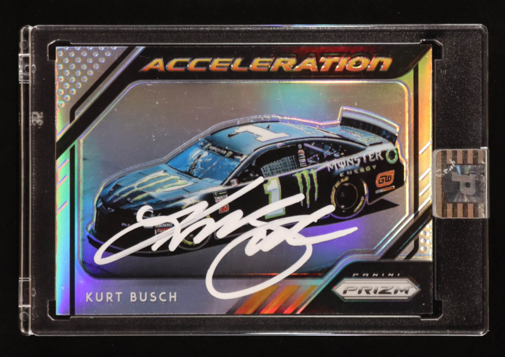 Kurt Busch Signed 2019 Panini Prizm Prizms #55 ACC (PA)