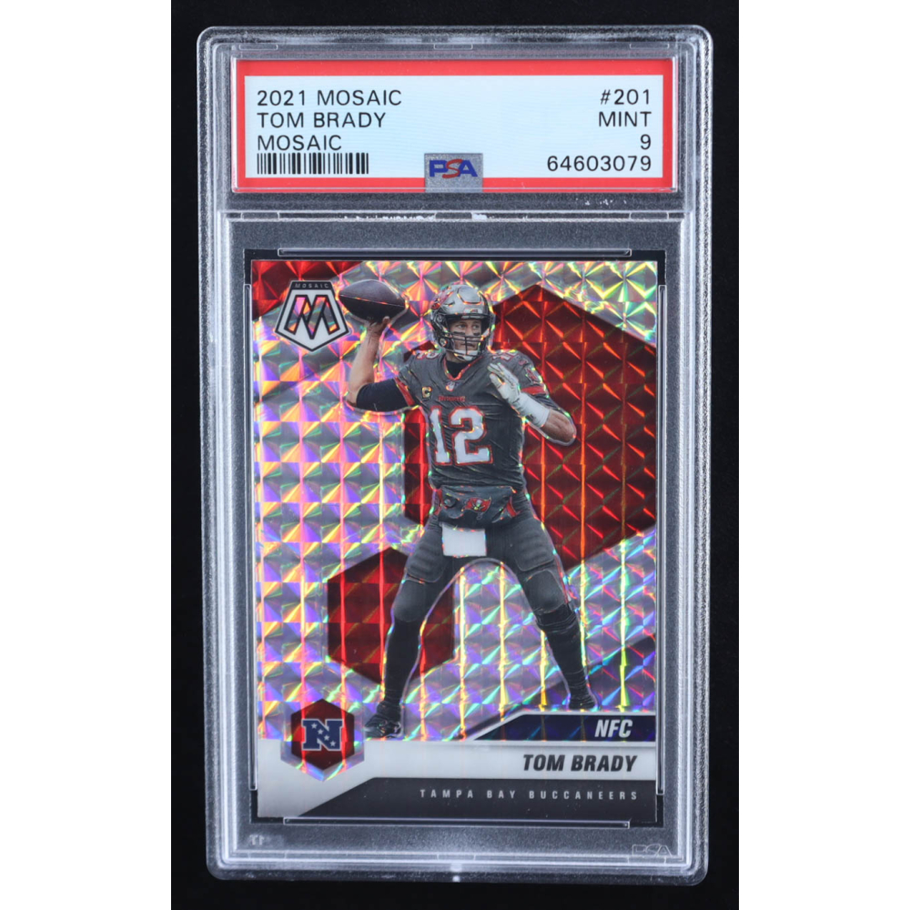 Tom Brady 2021 Panini Mosaic Mosaic #201 NFC (PSA 9) at PristineAuction.com