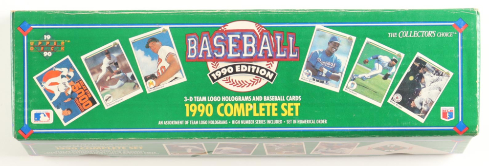 1990 Upper Deck Baseball Complete Set of (800) Cards with Sammy Sosa #17 RC, Ken Griffey #156, Juan Gonzalez #72, Nolan Ryan #544