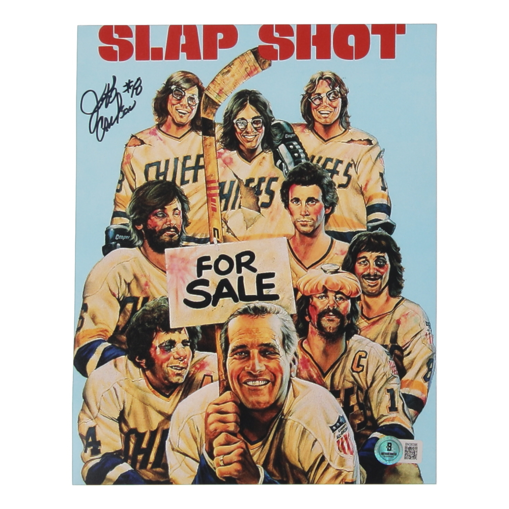 Jeff Carlson Signed "Slap Shot" 8x10 Photo Inscribed "#18" (Beckett) at PristineAuction.com