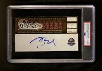 Tom Brady Signed 2000 NFL Pro Debut Full Game Ticket (PSA & Fanatics) at PristineAuction.com